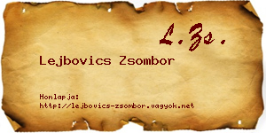 Lejbovics Zsombor névjegykártya